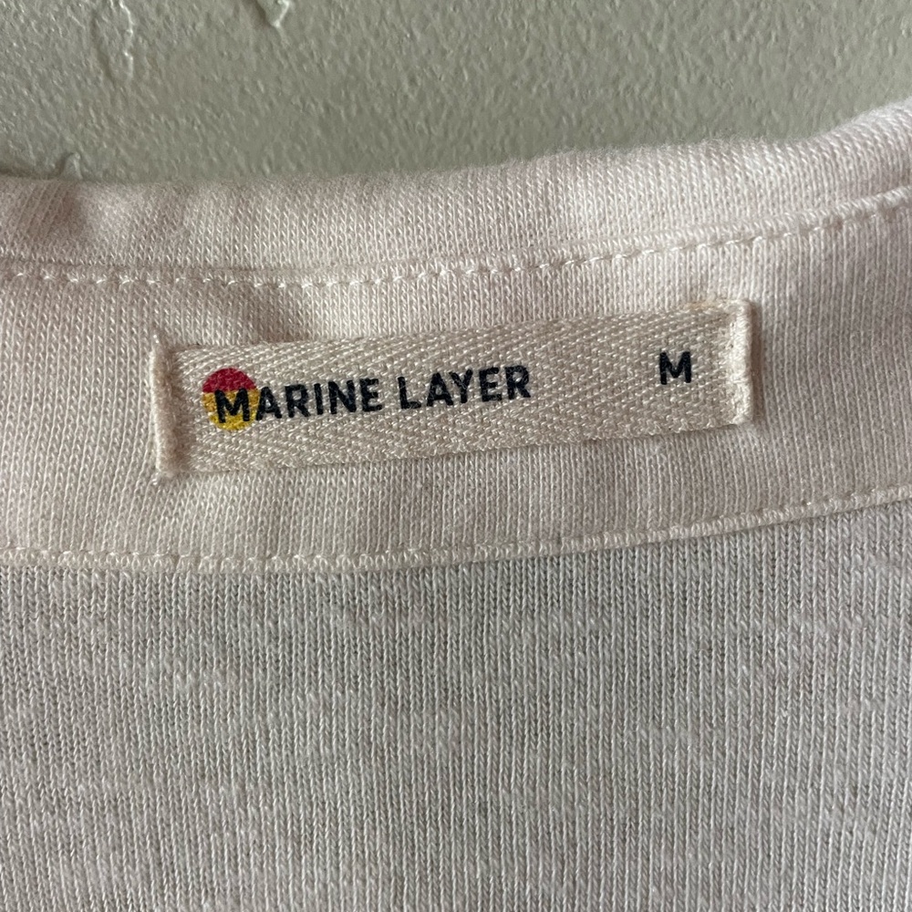 Marine Layer Short Sleeve Tee - Cream - Picture 5 of 5